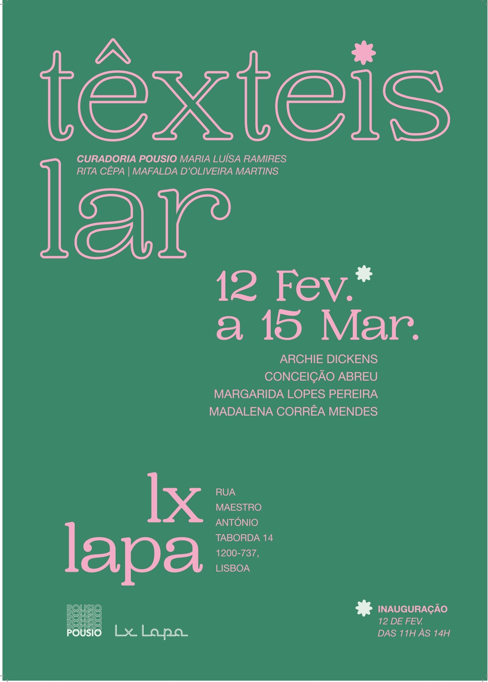 Têxteis Lar | 12th of February 2022 | Archie Dickens, Conceição Abreu, Madalena Corrêa Mendes, Margarida Lopes Pereira.
