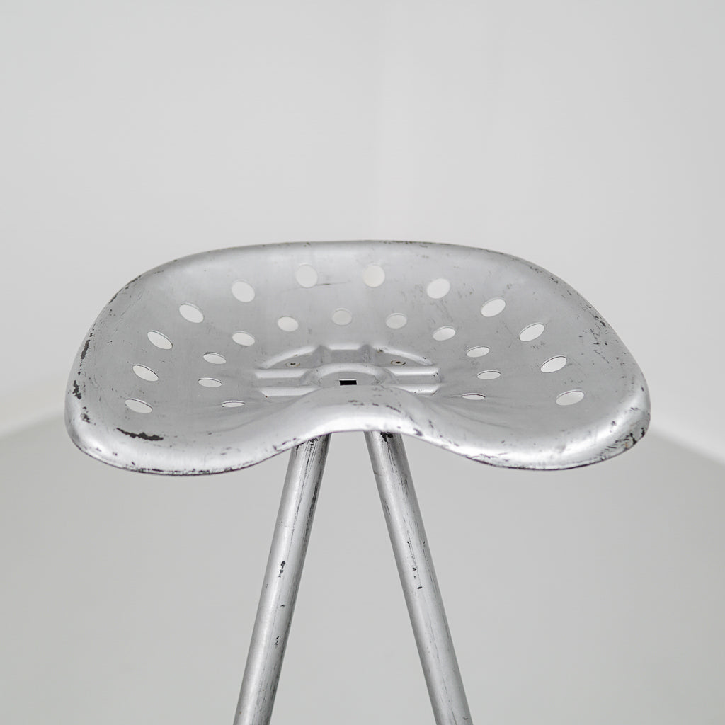 Vintage Silver Tractor Seating Barstools | Netherlands| 1970s