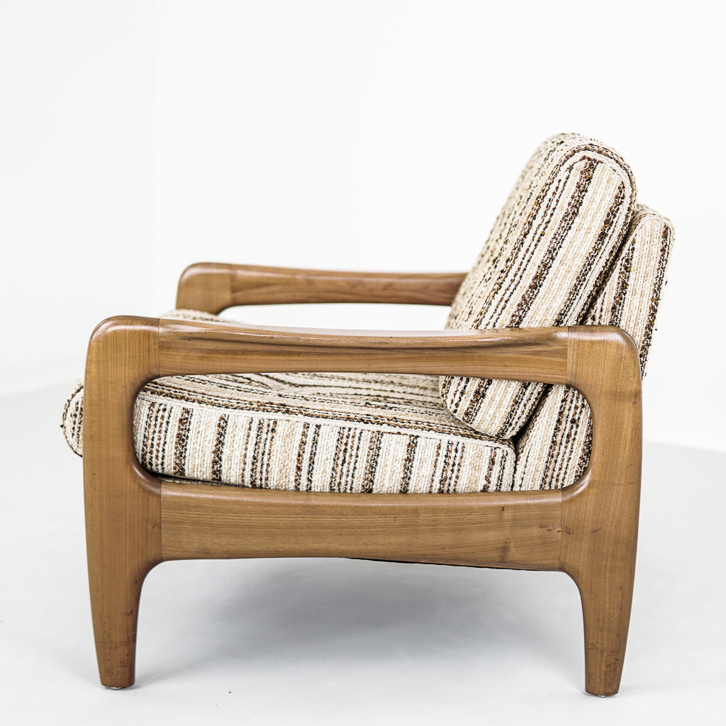 Scandinavian Upholstered Teak Armchair | Denmark | 1970s