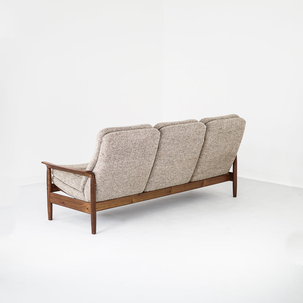 Scandinavian Sofa Couch Teak &amp; Virgin Wool | Denmark | 1970s