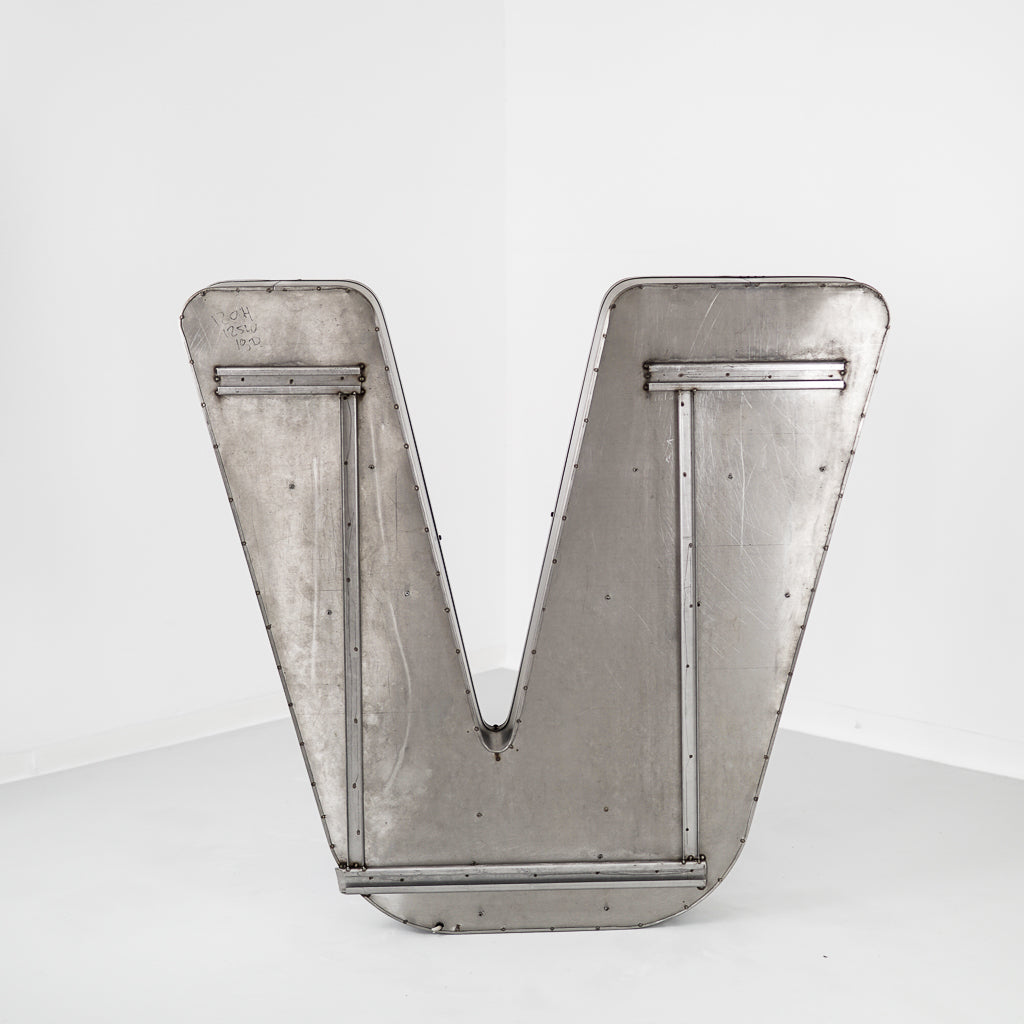 Vintage Letter V  | Acrylic &amp; Steel | Netherlands | 1980&#39;s