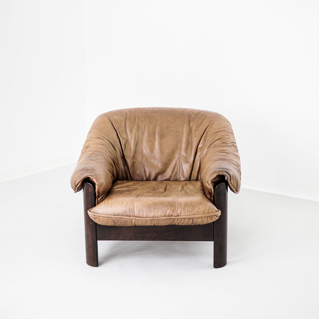 Scandinavian Living Room Leather Armchair Sofa | 1 Seat