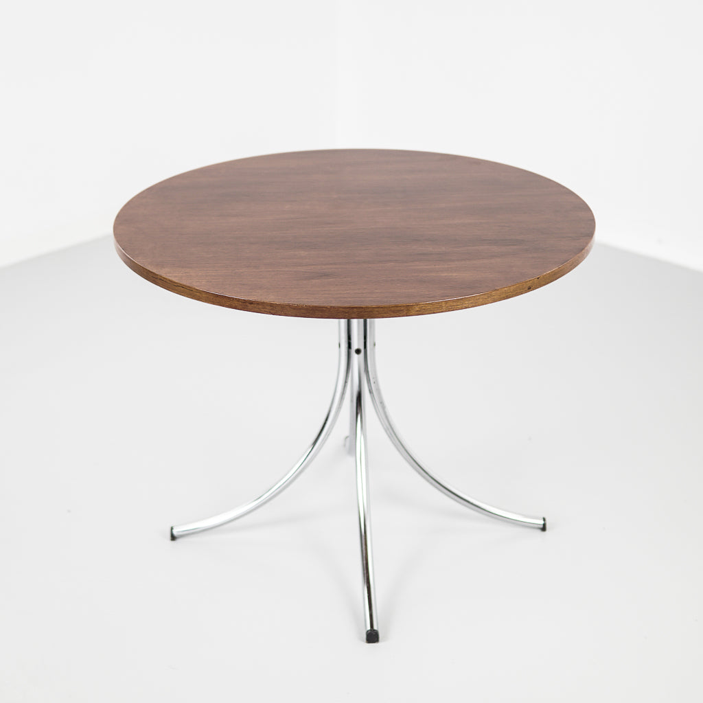 Coffee table | Teak Table Top | Chromed Steel Tubular Frame | Germany | 1970s