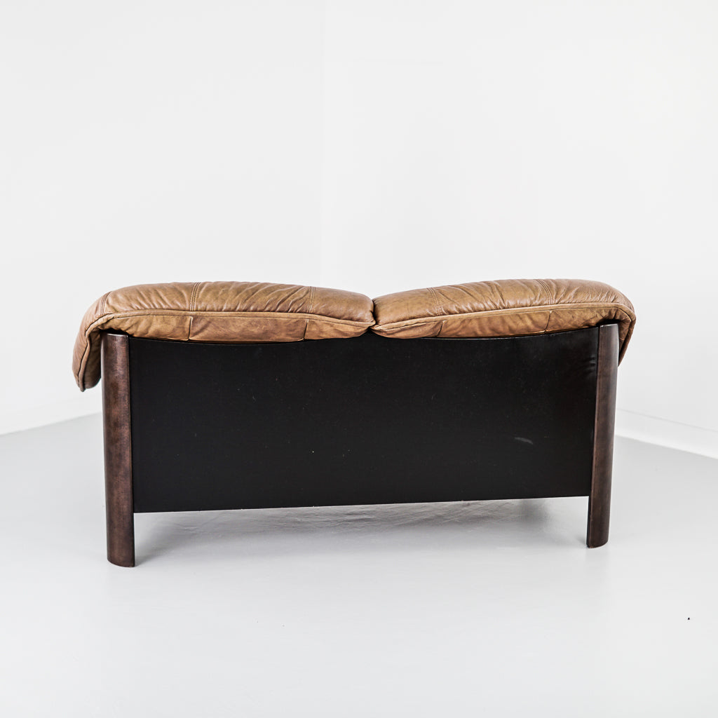 Scandinavian Living Room Leather Sofa | 2 Seat