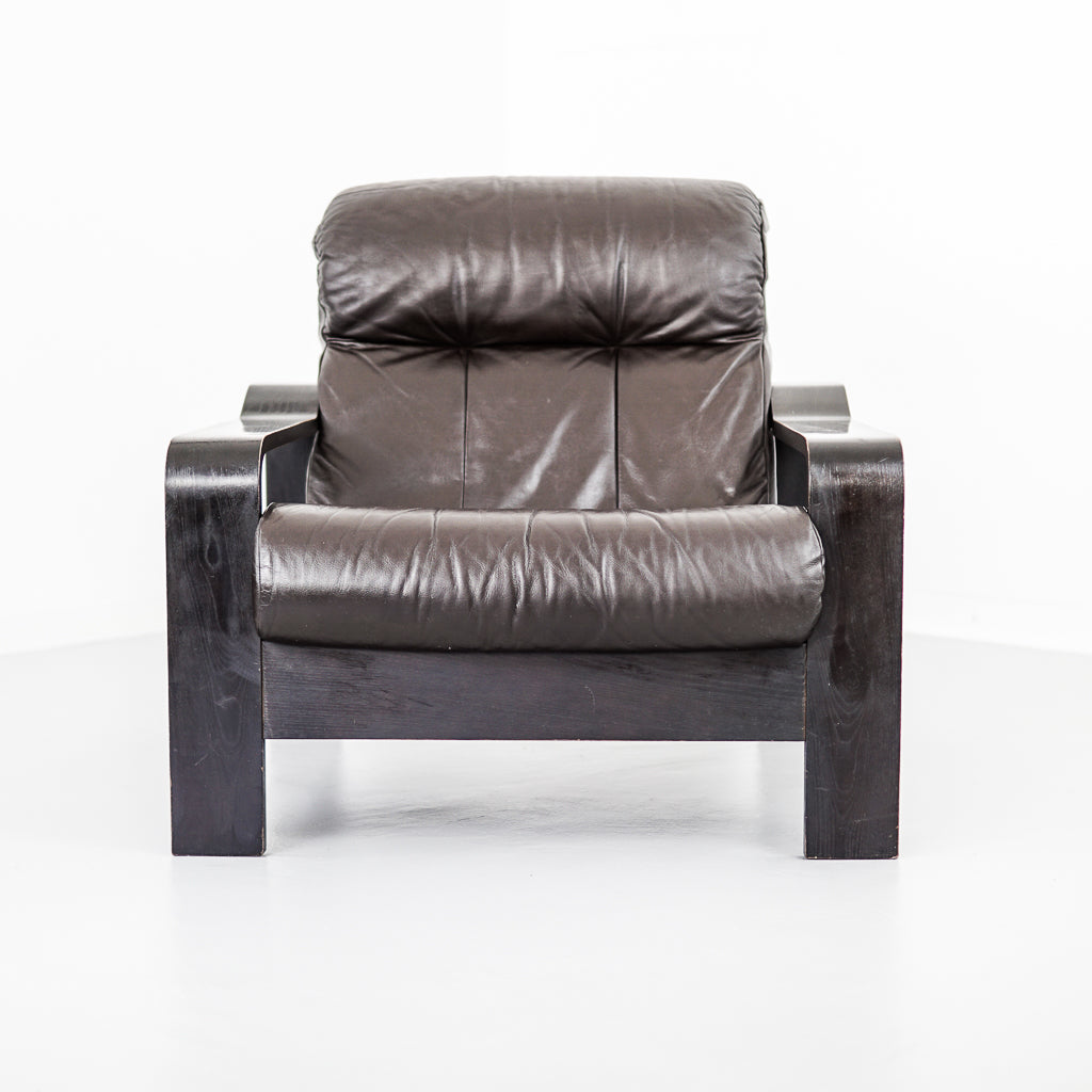 Brown Leather Armchair | 1960s