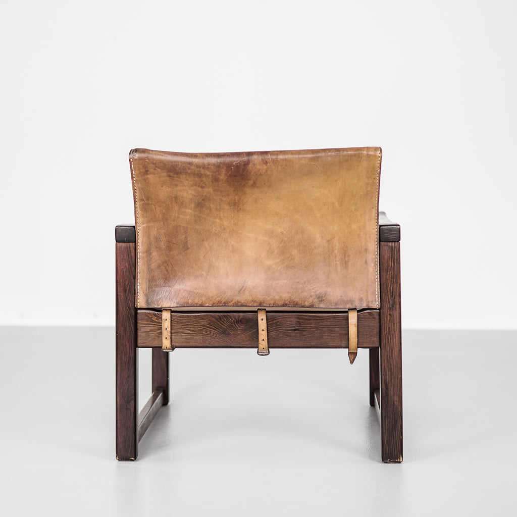 Cognac Leather Safari Chair | Model Diana | Karin Mobring | Ikea | Sweden | 1970s