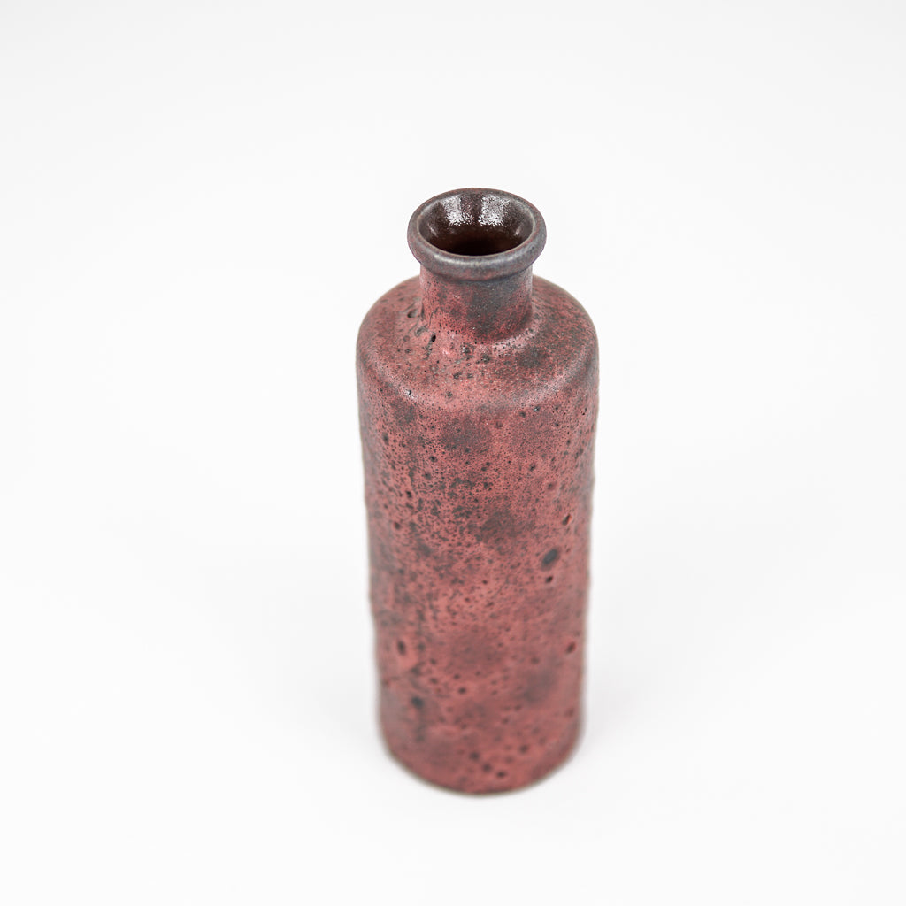 Ruscha Keramik | Red Vintage Fat Lava Bottle Vase | West Germany | 1960s
