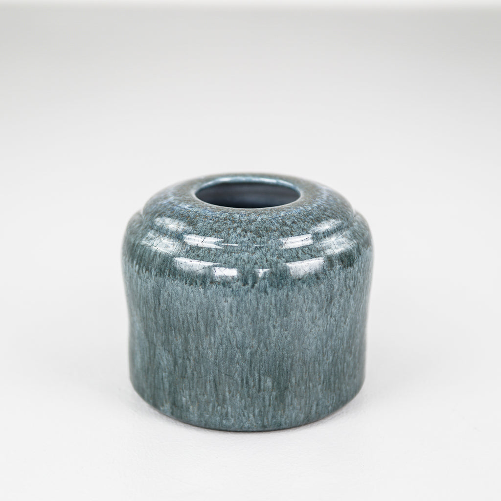 Steuler Keramik | Vintage Green Blue Fat Lava Vase 236/13 | West Germany | 1970&#39;s