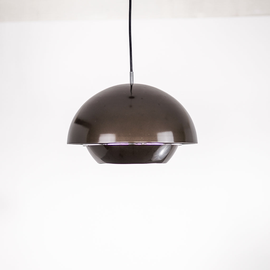 Brown Metal Ceiling Lamp | Sweden | 1970s