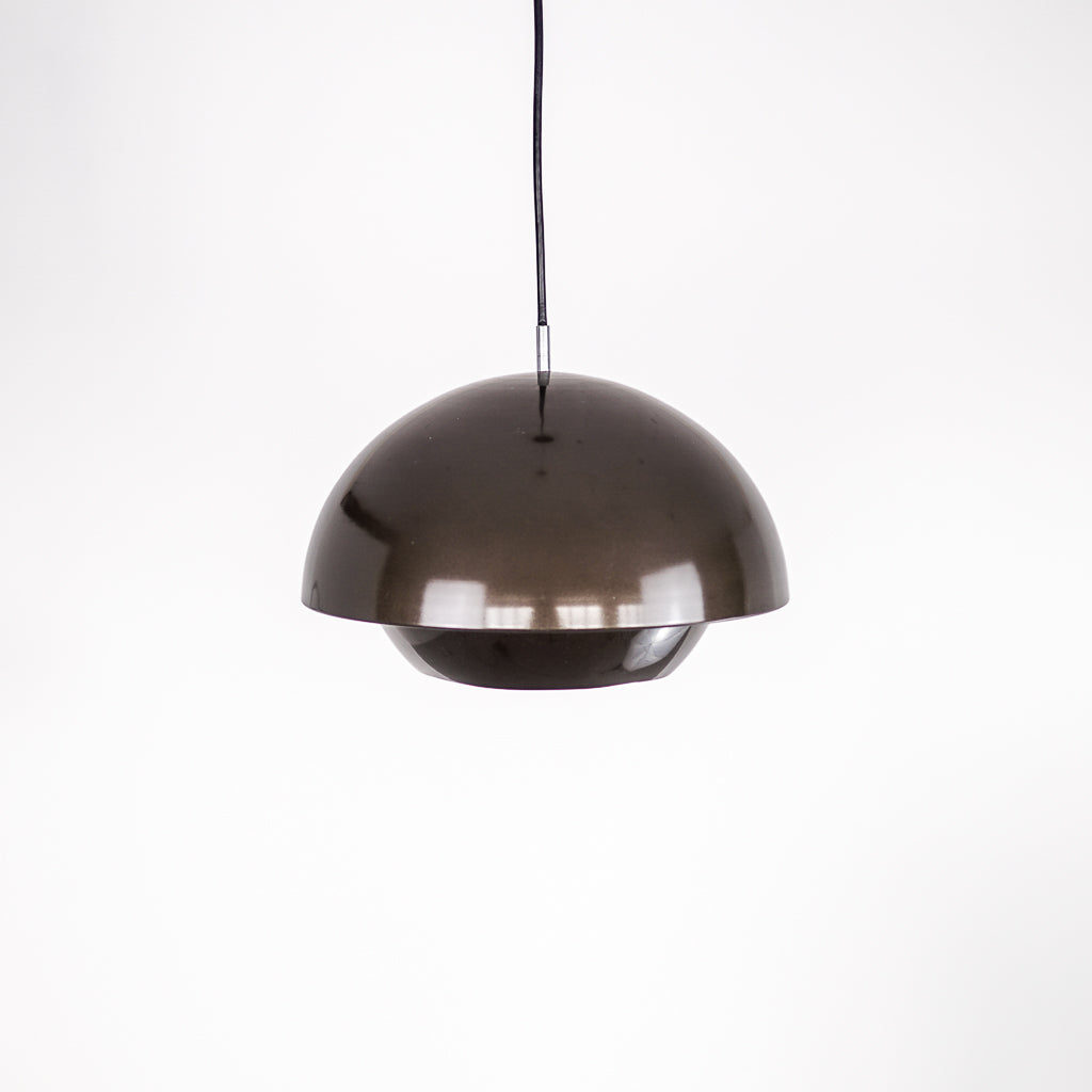 Brown Metal Ceiling Lamp | Sweden | 1970s