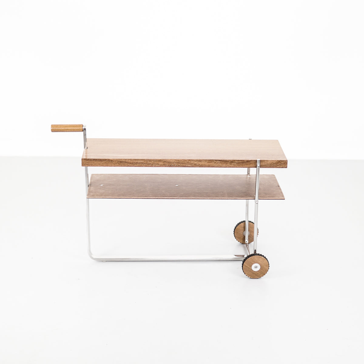 Contemporary Stainless Steel | Leather and Wood | Side Table | KAI Table | Pedro Useche