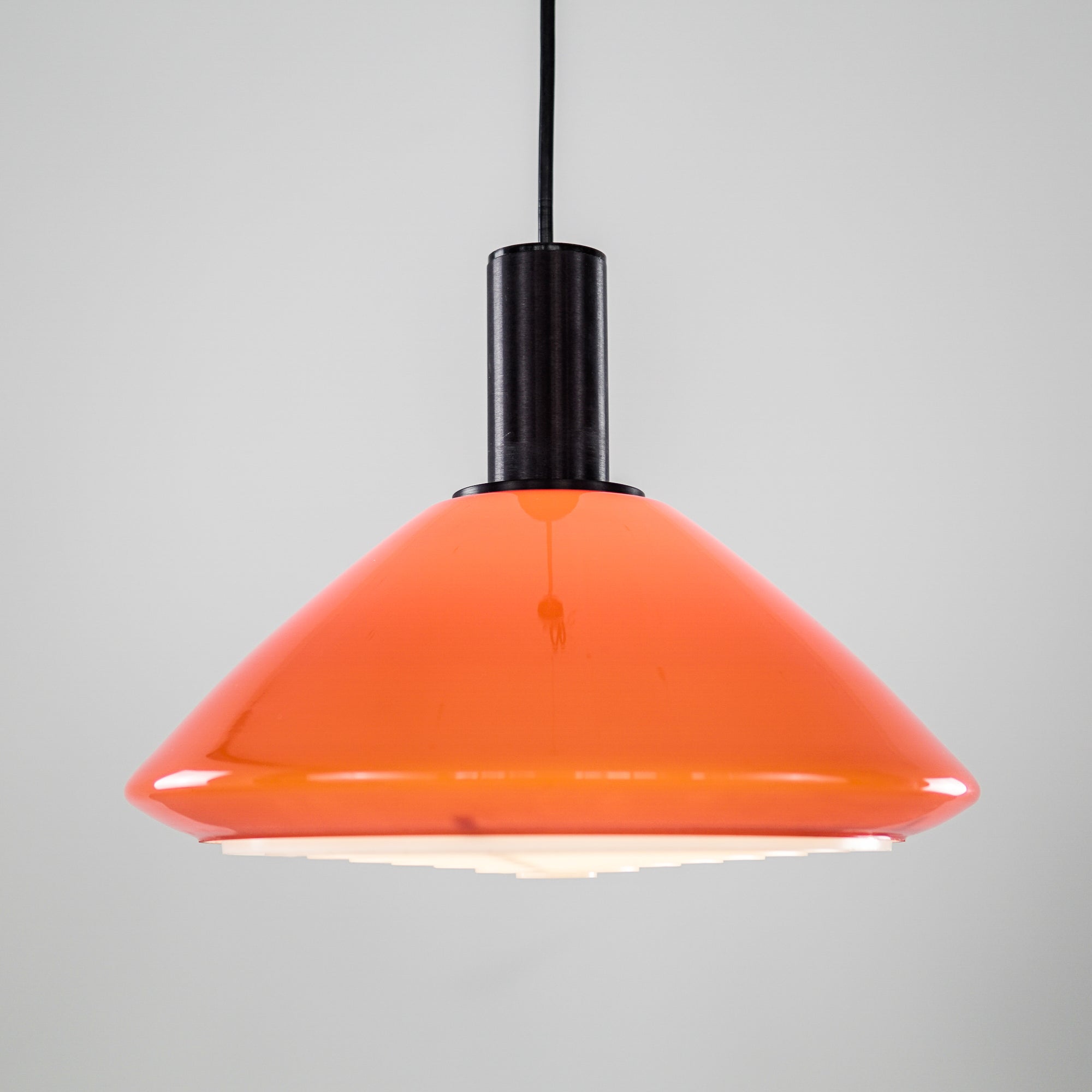 Red Glass Ceiling Lamp | Germany | 1970's