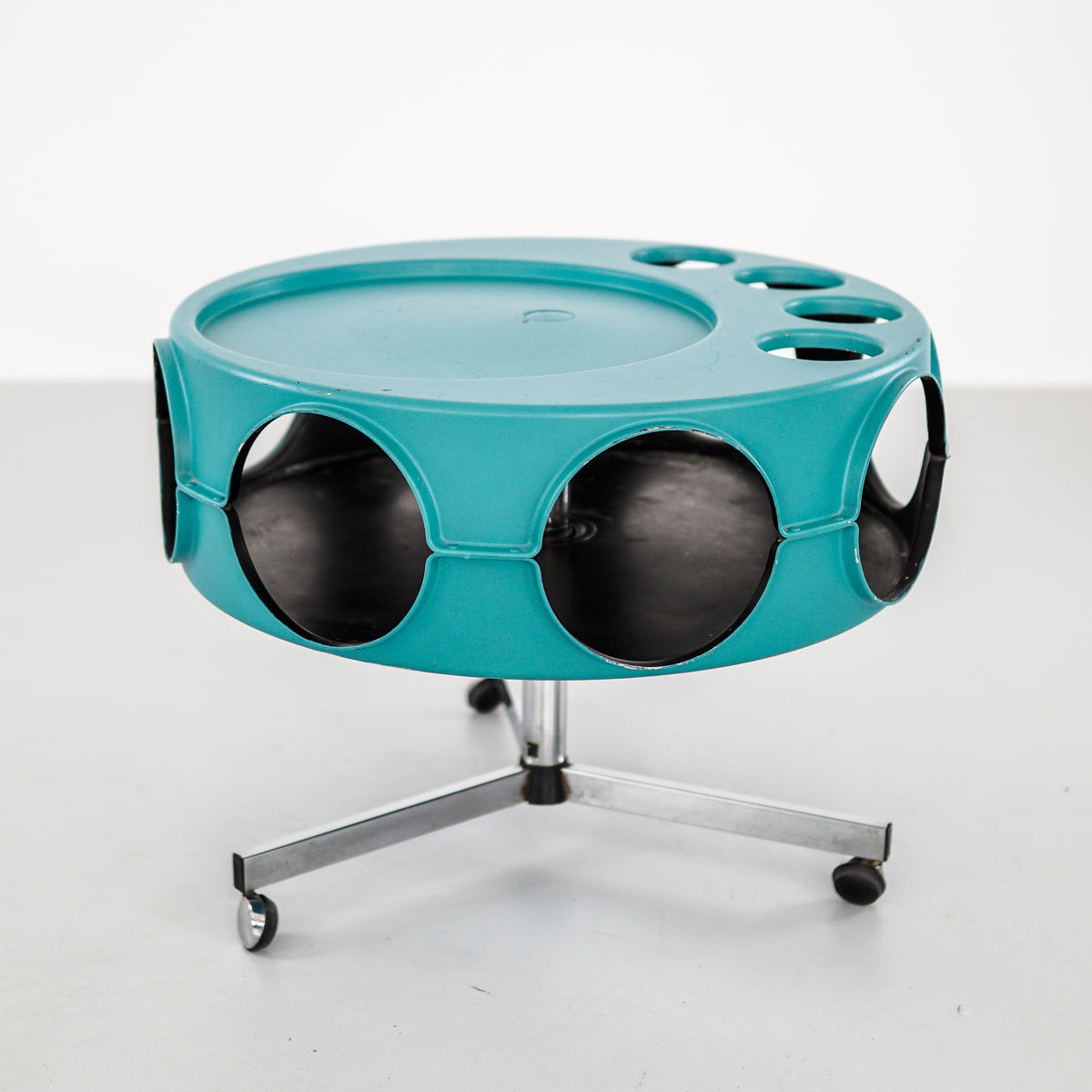 Mid-Century Modern Sputnik Bar Cart or Bar Table Rotobar | UFO by Curver | 1970s
