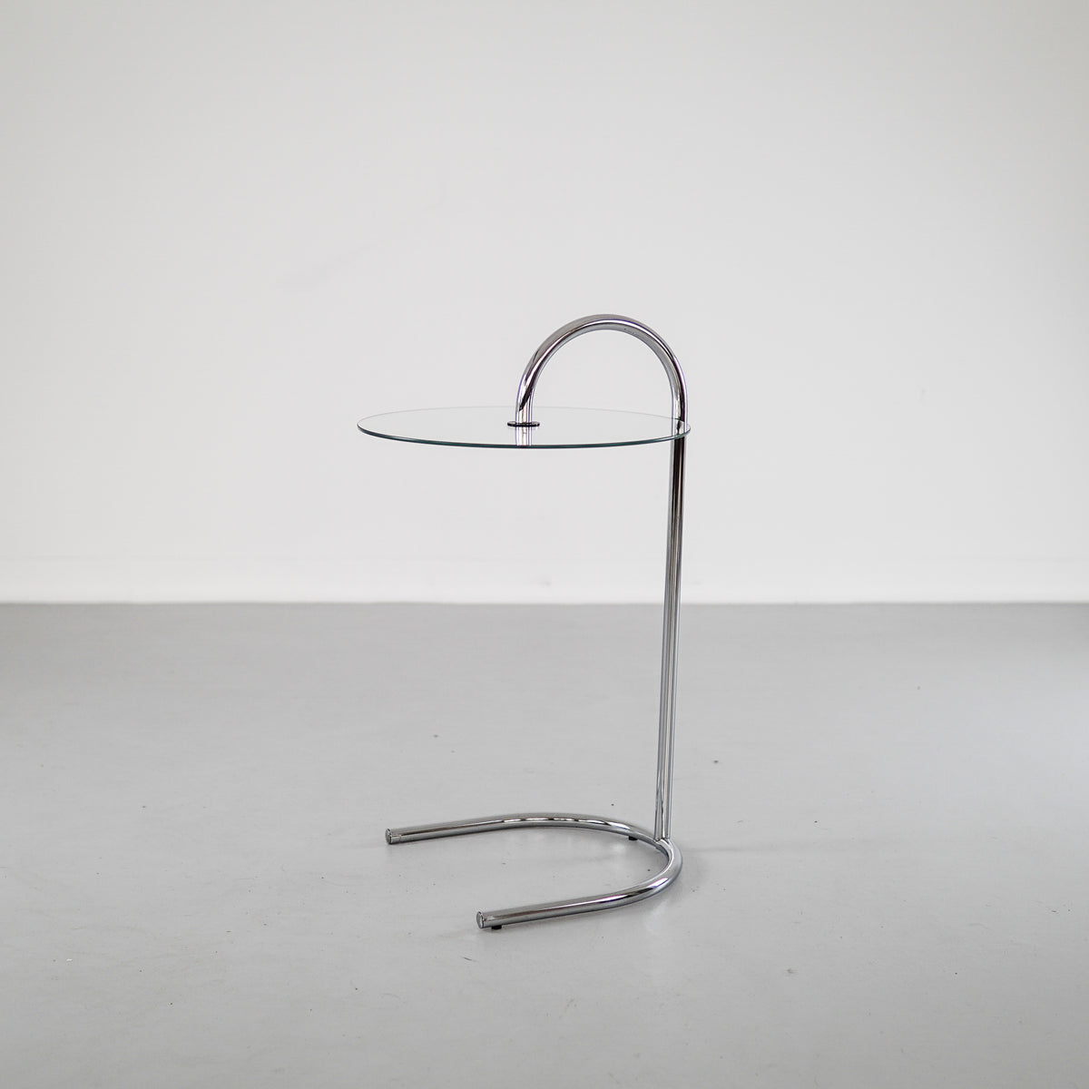 Minimalistic Glass Top Side Table | Italy | 1980s