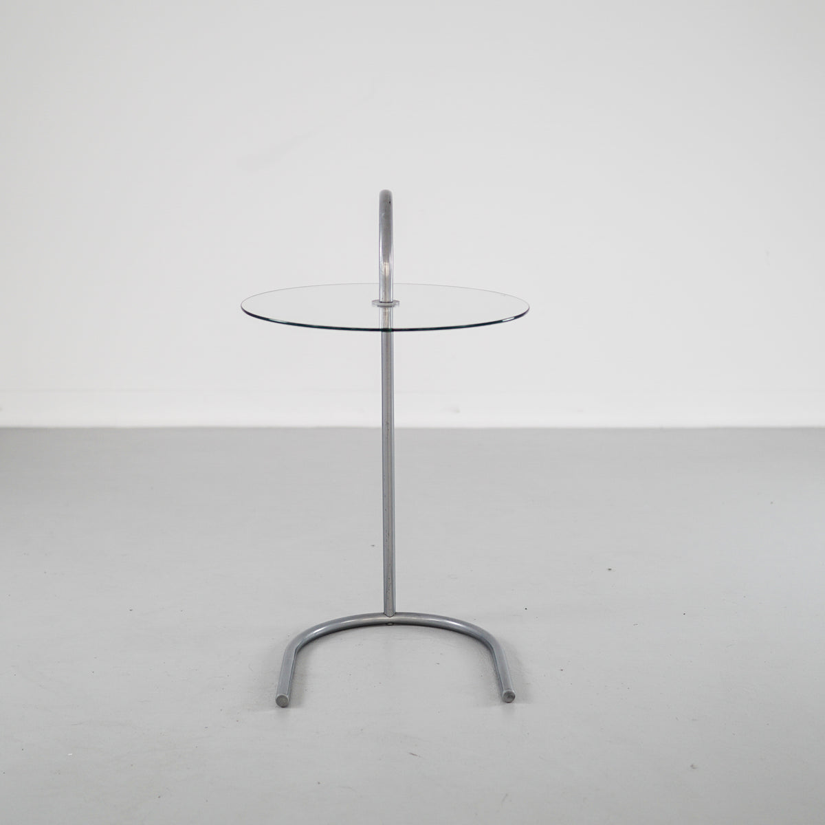 Minimalistic Glass Top Side Table | Italy | 1980s