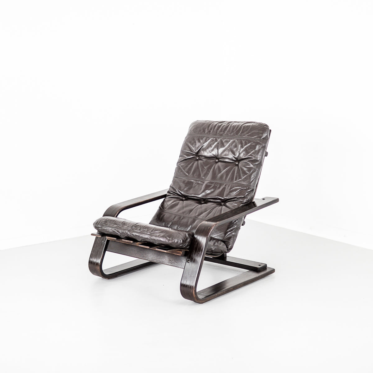 Mid-Century Wood and Leather Armchair | Norway | 1960&#39;s