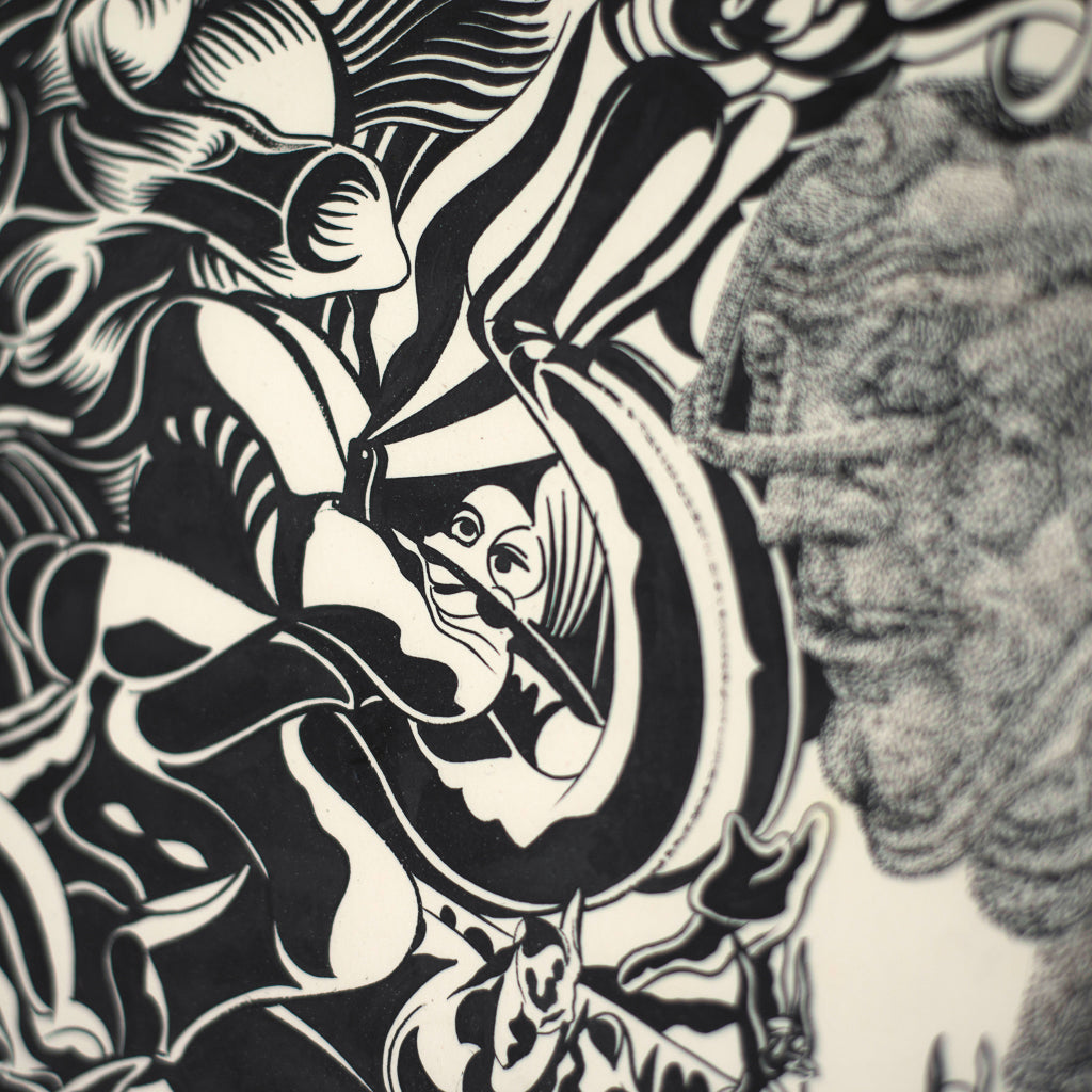 “O Figurante” | Chinese ink on paper | 36x27cm | Malibu Ninjas | 2023
