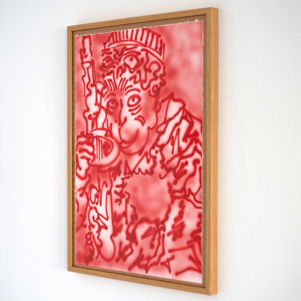 “Rei Juli-Banana” | Airbrush on paper | 50x70 cm | Malibu Ninjas | 2023