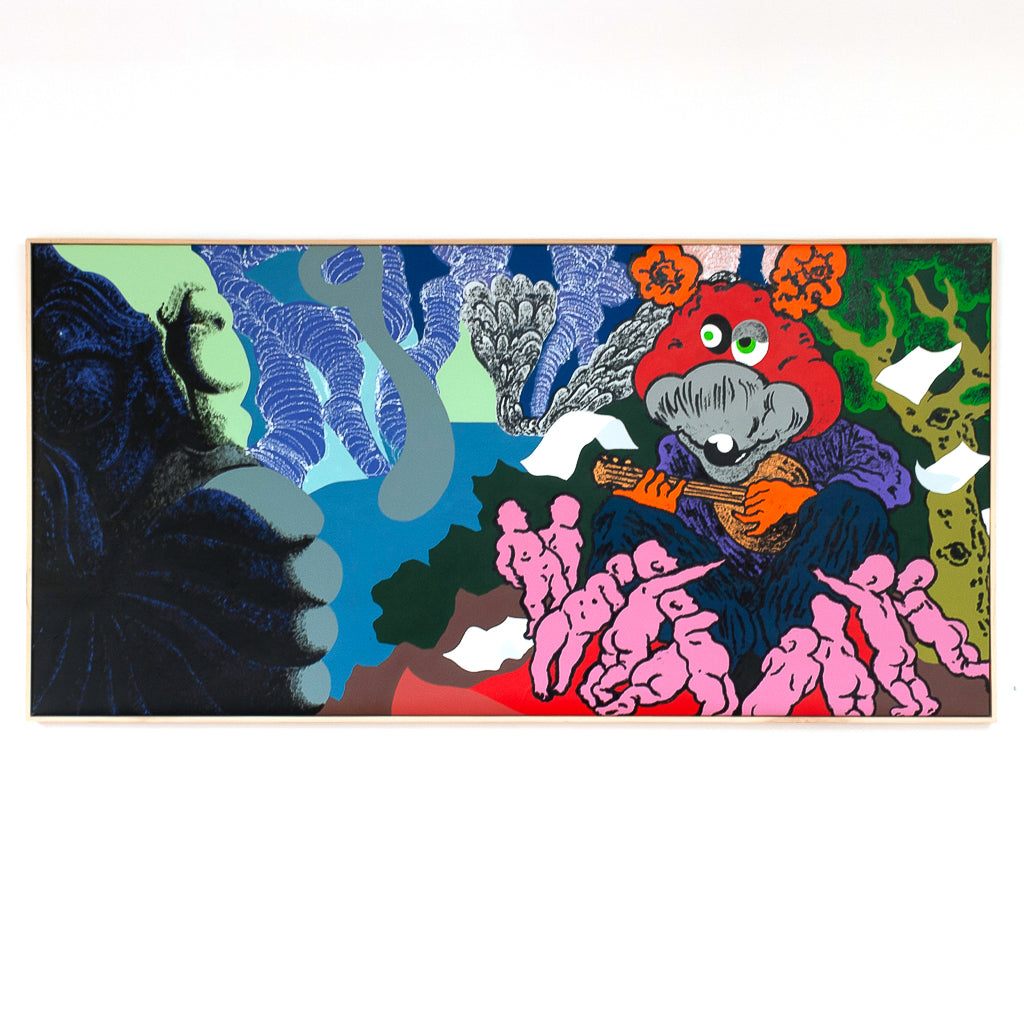 “Fim de tarde na falésia” |  Acrylic on canvas | 190x93cm | Malibu Ninjas | 2023