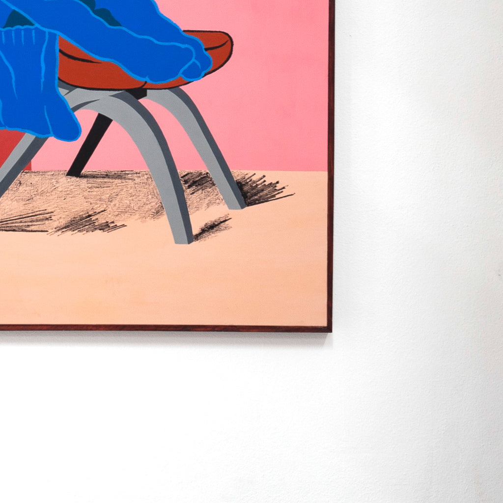 “Esperar Sentado” |  Acrylic and industrial wax on canvas | 100x120 cm | Malibu Ninjas | 2023
